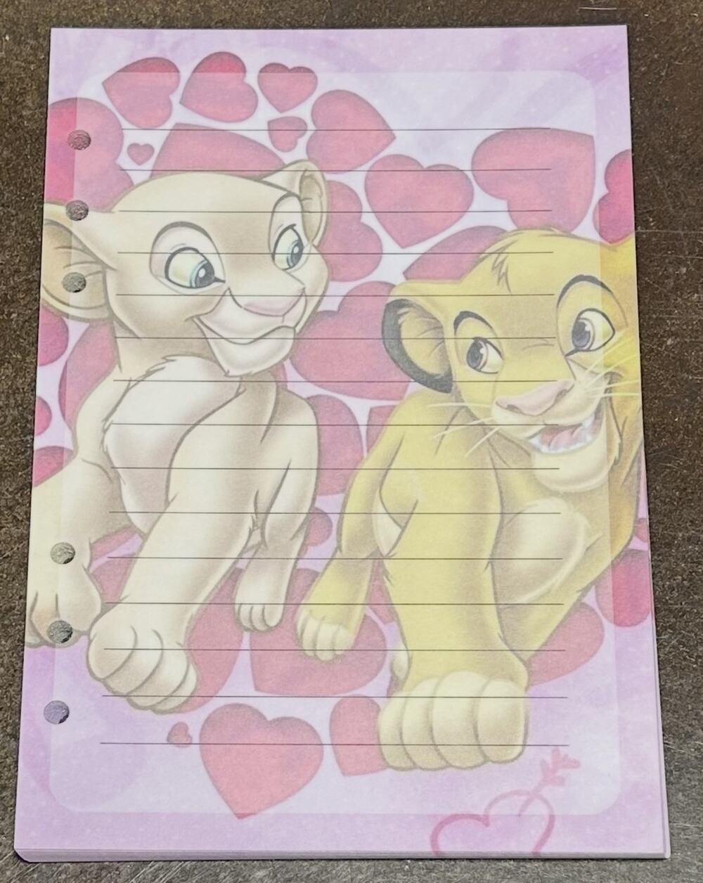 Lion King Simba Size A5 Refill Stationery Paper (50 Sheets)
